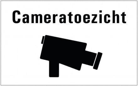 Cameratoezicht sticker 400 x 250 mm