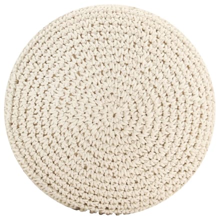 vidaXL - Poef - macramé - handgemaakt - 45x30 - cm - katoen