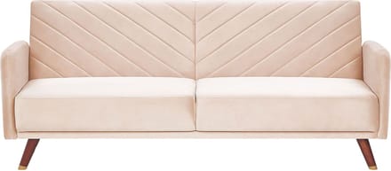 SENJA - Slaapbank 3-zits - Beige - Fluweel