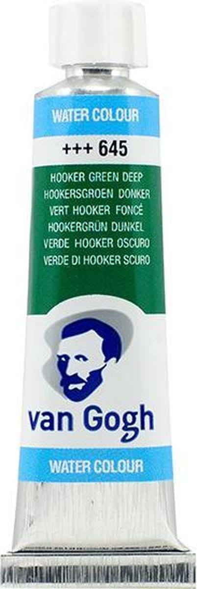 Van Gogh Water Colour tube 10 ml Hooker Green Deep (645)