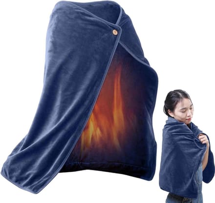 Verwarmde Deken - Elektrisch Kleed - Comfort Verhogend - Snelle Verwarming - 100 x 70 cm - Blauw