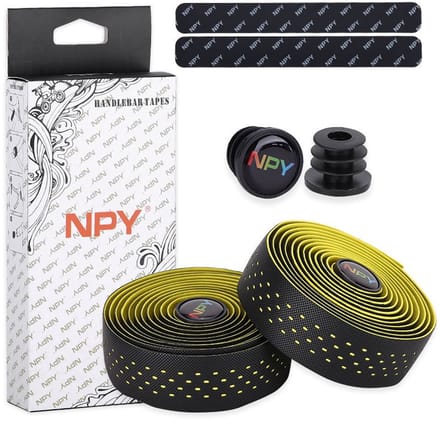 Cloudy - Stuurtape - Stuurlint - Antislip - PU+eva - Lengte: 200cm x 3cm x 3mm - Geel