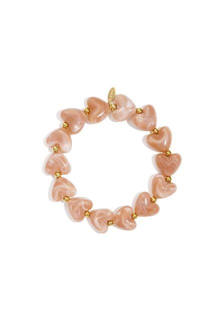 Bijoutheek Armband (Sieraad) Hartjes Zalm
