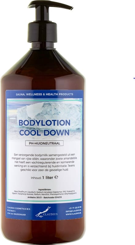Bodylotion Cool Down 1 Liter - met gratis pomp