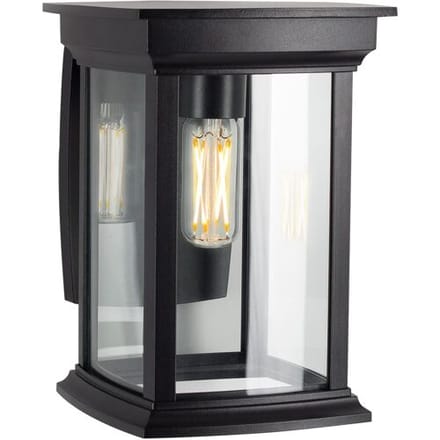 KS Verlichting Carlton Muurlamp Zwart met Lichtsensor LED