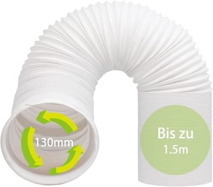 Afvoerslang voor airconditioning en wasdroger - 1,5 meter, diameter 130 mm/150 mm