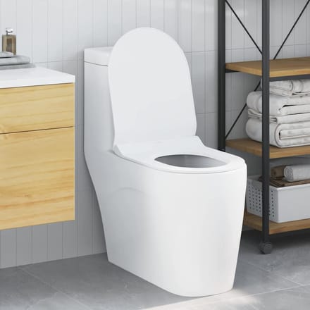 vidaXL - Toiletbril - Verstelbaar - Wit - 50 - x - 36,5 - x - 5 - cm - Polypropyleen