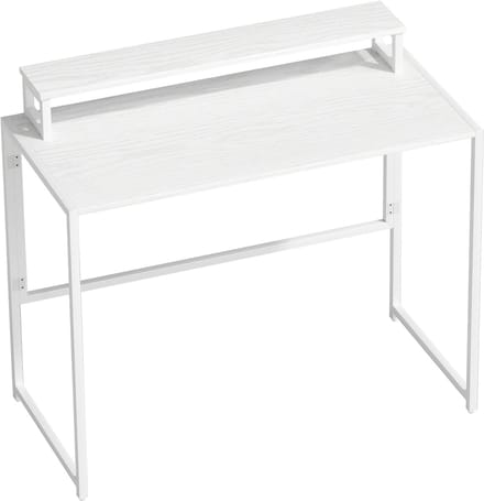 Inklapbaar Bureau – Computerbureau - Uitschuifbaar Bureau met Opbergruimte – Thuiswerk Bureau – Opklapbaar Bureau – Wit