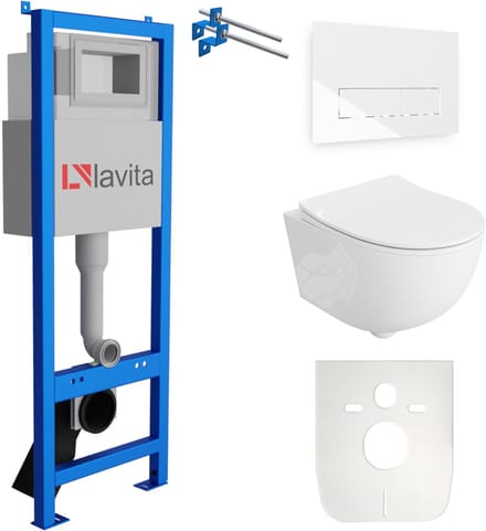 LAVITA complete toiletset BRAVA LAV 101 LAV 200.3.1 randloos wit