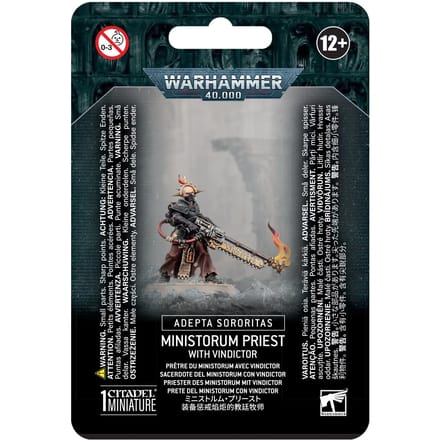 Figurine Games Workshop Warhammer 40k - Adepta Sororitas Pretre du Ministorum avec Vindictor