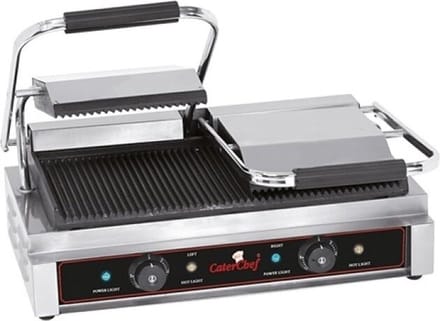 Contactgrill Duetto-Compact (Gegroefd/Gegroefd) - CaterChef 688415 - Horeca