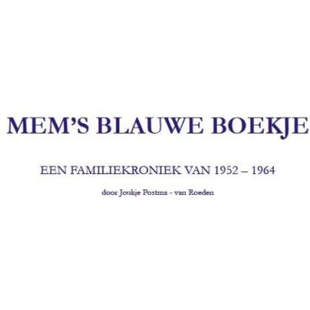 Mems Blauwe Boekje - Joukje Postma - van Roeden