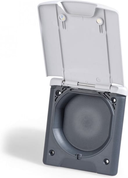 Inbouwstekkerdoos Dummy Plat Design 2014 Grijs