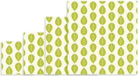 Bee's Wax - Vegan Bijenwasdoek Set van 4 Stuks - Bijenwas - Geel -