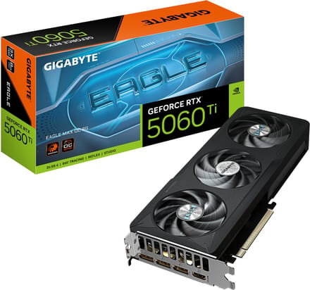 GIGABYTE GeForce RTX 5060 Ti EAGLE MAX OC - 8GB GDDR7 RAM - Grafische kaarten
