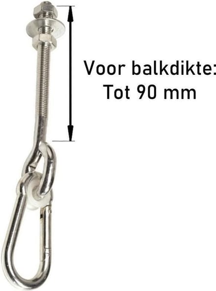 Schommelhaak met Karabijnhaak M10 100mm (1 stuk)