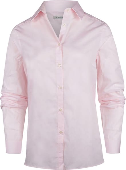 Steppin' Out Blouse Bibi Poplin Dames Lichtroze - Maat S - Heren