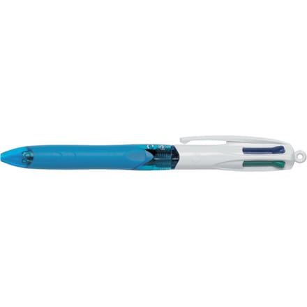4-Kleuren balpen Bic grip medium lichtblauw