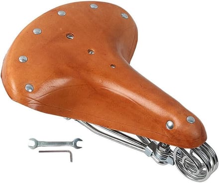 Dailygoods - Classic Fietszadel met Kussen en Schokabsorberende Veren