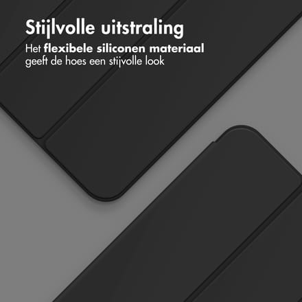 Accezz Tablet Hoes - Geschikt voor Samsung Galaxy Tab A9 Plus - Smart Silicone Bookcase - Zwart