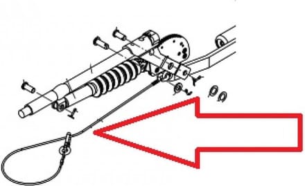 AL-KO losbreekkabel met haak 1150 mm