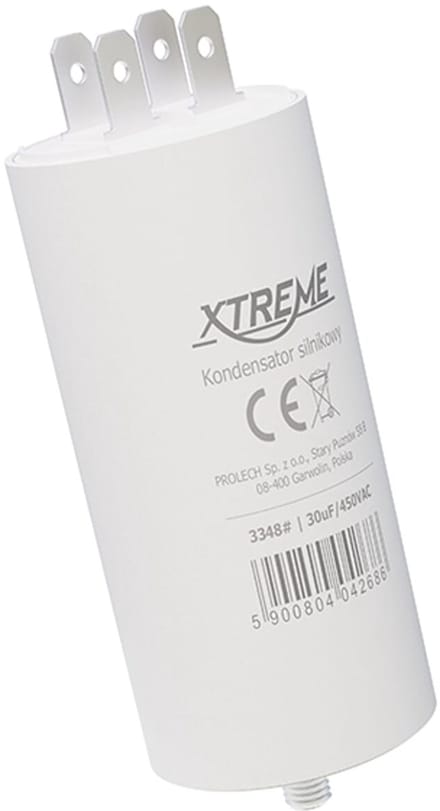 XTREME Motorcondensator 30µF 450V AC - Met Faston Aansluitingen - Start/Bedrijf