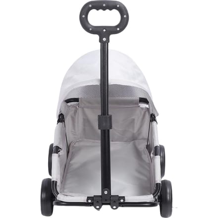 Opvouwbare Hondenbuggy met Kap 4 Wielen Huisdieren Wandelwagen voor Kleine Honden Katten Lichtgewicht Eenvoudige Montage grijs