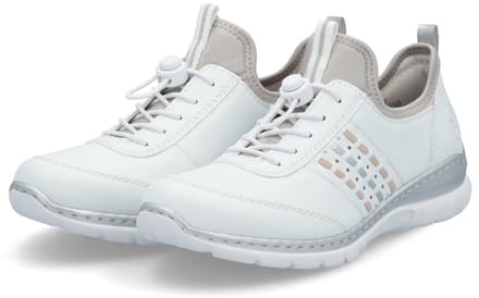 Rieker Dames Slipper, MemoSoft Comfort, L3259-80, White