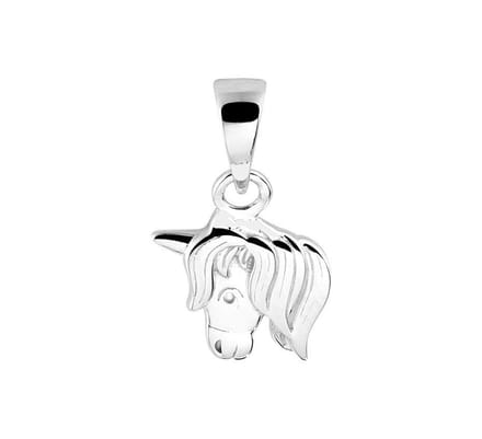 Zilver Gerhodineerde Hanger paardenhoofd 1332036