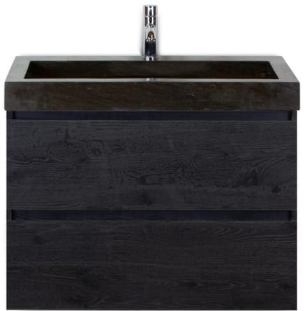 Maxx XL Badmeubelset 80 cm - Black Oak - Wastafel Lucca 1 Kraangat