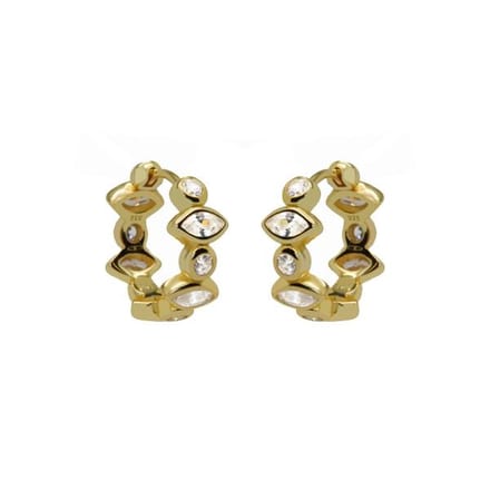 Karma Oorbellen Chain Dots Tube Goud