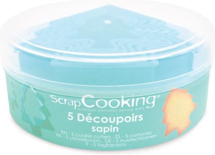 ScrapCooking Koekjesuitsteker Kerstbomen set/5