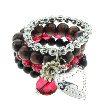Behave - Armbandenset met hartbedel - Romantisch accent - Herfsttrend