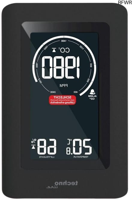 RFWR® CO2 Meetinstrument met Luchtkwaliteitssensor en Temperatuurweergave
