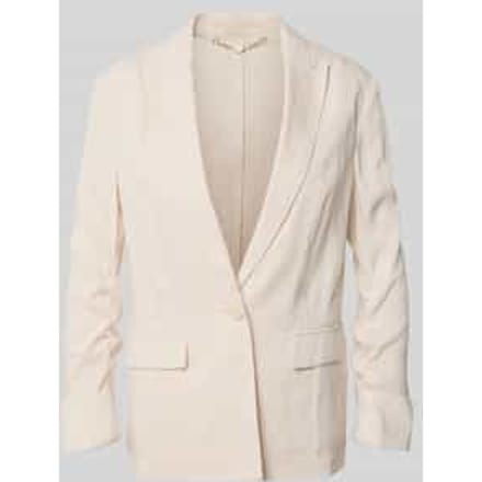 Blazer van linnenmix met reverskraag