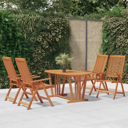 vidaXL - Klapstoelen - 4 - stuks - van - massief - eucalyptushout