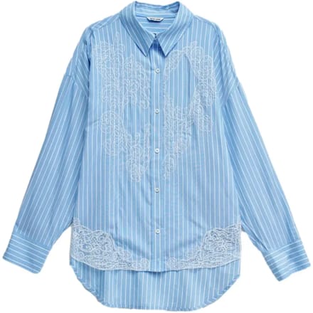 Damesblouse met lange mouwen en kant Salsa Jeans