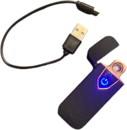 USB aansteker - Lighter - Oplaadbaar USB - Vuurwerk aansteker - Mat zwart