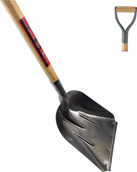 Synx Tools Graanschop met steel 85cm - Schoppen - sneeuwschep - graanschep - spades - Met Houten steel