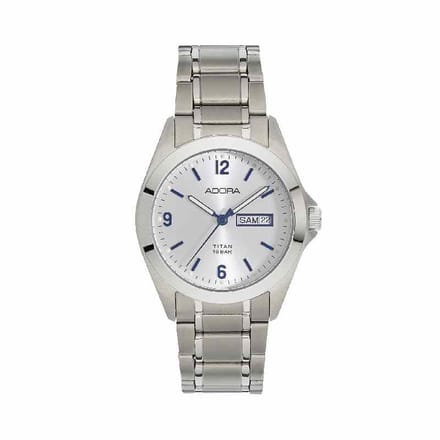 Mooi adora horloge volledig titanium met neon wijzers.  AB6484
