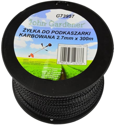 John Gardener Nylon maaidraad - geribbeld - 2.7mm dikte - 300m lengte - hoge slijtvastheid