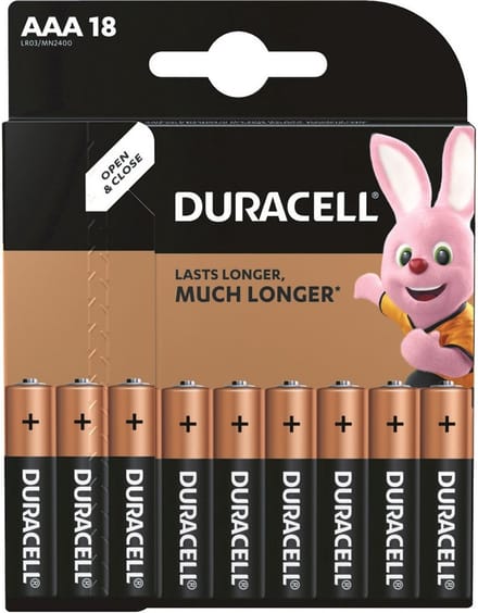 Alkalinebatterij DURACELL AAA/LR03 18st
