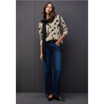 Street one - Dames pull - Maat XL - Vrouwen - Bruin - polyester