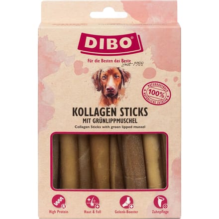 2 x 150 g DIBO Collageen Sticks met Groenlipmossel Hondensnacks