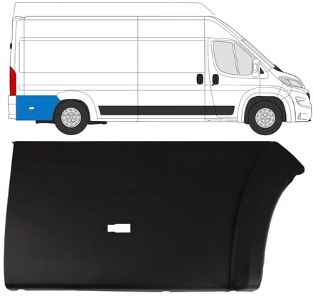 Achterste zijlijst sierlijst voor Opel Movano 2021- / Rechts