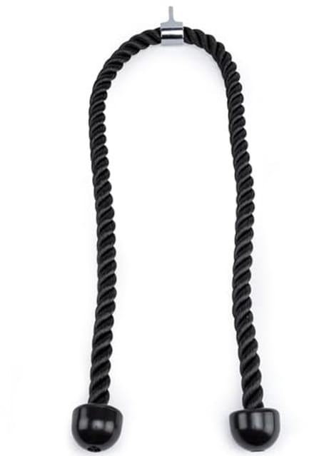Dubbele Lengte Triceps Pull Down Touw - 55 Inch Accessoire voor Kabelmachine - Stevige Triceps Rope