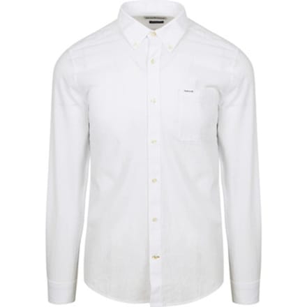 Barbour Shirt Nelson Tailored White - Maat XXL - Heren - Overhemden Casual
