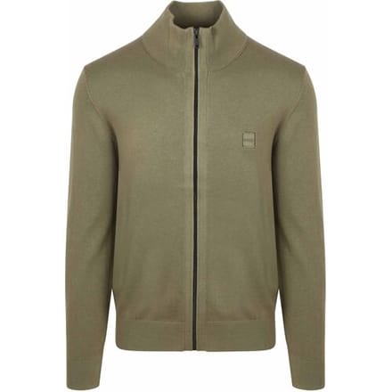 Sweaters BOSS Kanozip Vest Olijfgroen