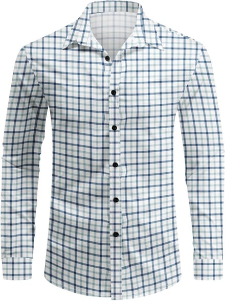 ALLTHEMEN Heren casual overhemd - Geruit - M
