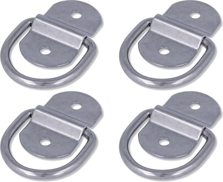 AMIG Oogplaat - 4 stuks - D-Ring Aanlegring - RVS AISI 316 - Sjoroog Groot Sterk Weerbestendig